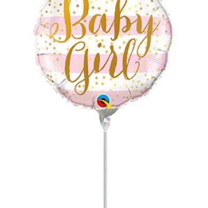 10″ Mini Shape μπαλόνι Baby Girl stripes