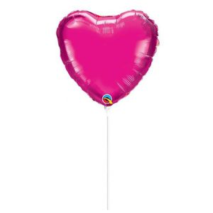 10” Mini Shape Μπαλόνι Φούξια Καρδιά