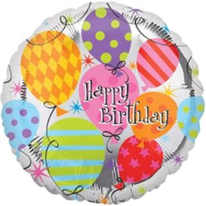 32″ Μπαλόνι Happy Birthday με μπαλονάκια