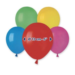 5″ Διάφορα Χρώματα λάτεξ μπαλόνια (100 τεμ)