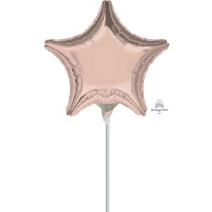 9″ Mini Shape Μπαλόνι rose gold Αστέρι