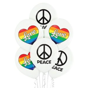 Σετ μπαλόνια Peace and Love (6 τεμ)