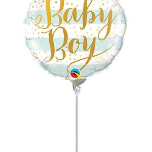 10″ Mini Shape μπαλόνι Baby Boy stripes