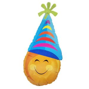 30” Μπαλόνι πορτοκαλί Φατσούλα με καπέλο