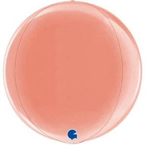 15″ Μπαλόνι Rosegold τρισδιάστατη σφαίρα ORBZ